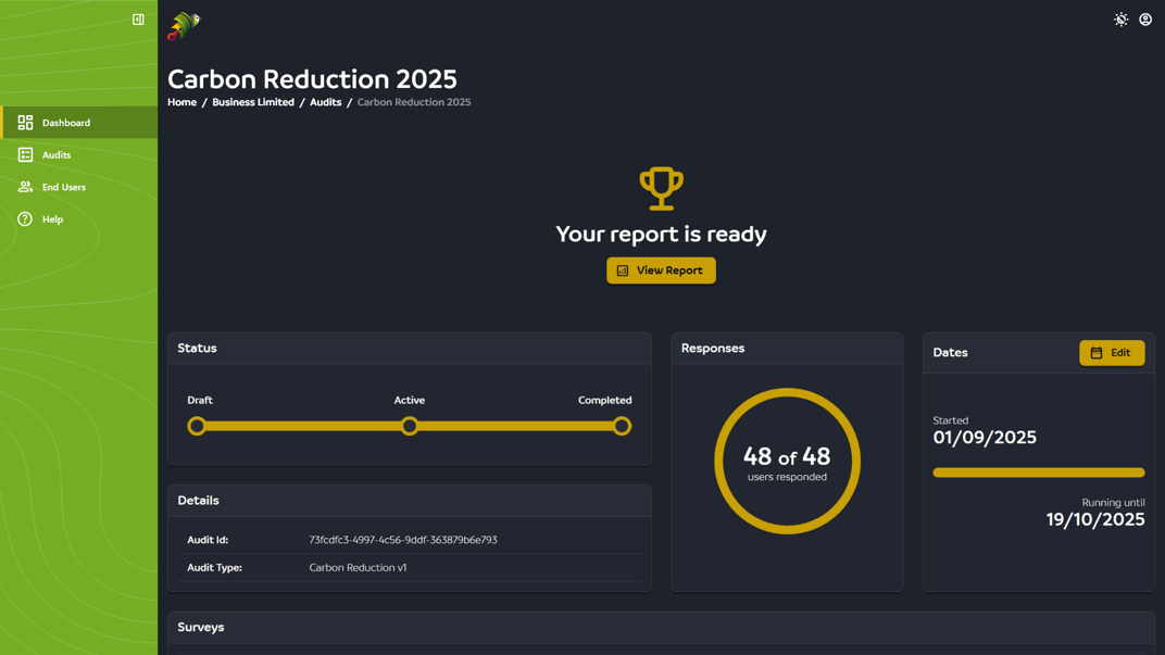 Carbon Comply: Carbon Reduction 2025, your report is ready